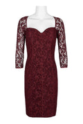 Aidan Mattox Queen Anne Neck Long Sleeve Piping Detail Bodycon Zipper